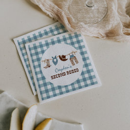 Tweede Rodeo Westerne Cowboy 2e verjaardag Servet