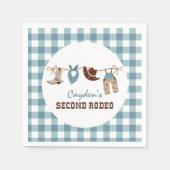Tweede Rodeo Westerne Cowboy 2e verjaardag Servet (Voorkant)