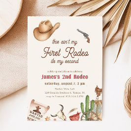Tweede Rodeo Westerse Cowboy 2e Verjaardag Kaart
