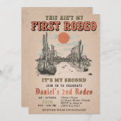 Tweede Rodeo Westerse Cowboy Dit Is Niet Mijn Eers Kaart (Voorkant / Achterkant)