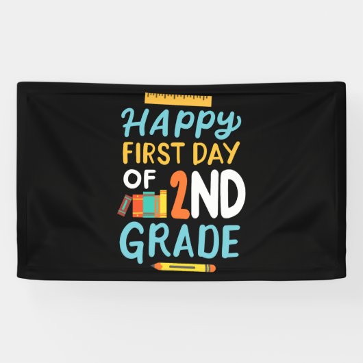 Tweede schooljaar spandoek (Horizontaal)