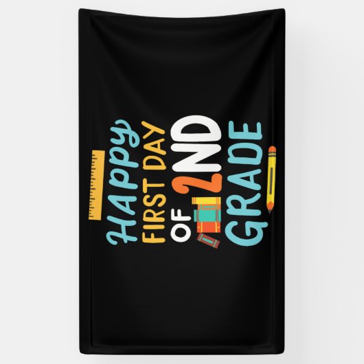 Tweede schooljaar spandoek (Verticaal)