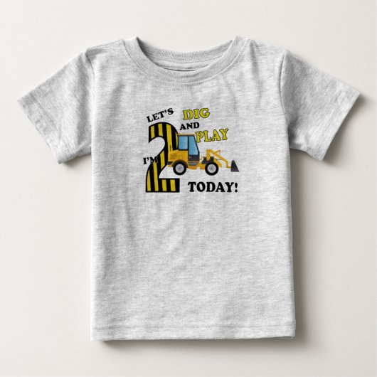 Tweede shirt voor verjaardag bulldozer (Voorkant)