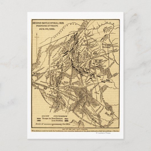 Tweede slag bij Bull Run 3 Briefkaart (Voorkant)