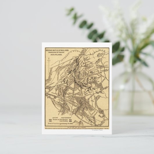 Tweede slag bij Bull Run 3 Briefkaart (Staand voorkant)