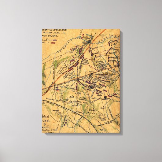 Tweede slag bij Bull Run 3 Canvas Afdruk (Voorkant)