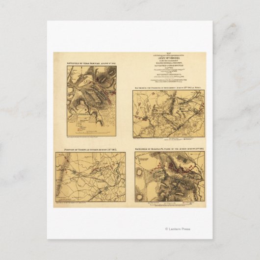 Tweede slag bij Bull Run 5 Briefkaart (Voorkant)