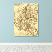 Tweede slag bij Bull Run 5 Canvas Afdruk (Insitu (Houten vloer))