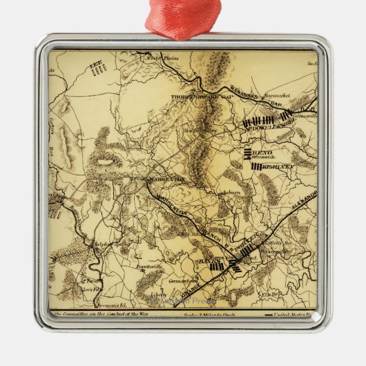 Tweede slag bij Bull Run 7 Metalen Ornament (Voorkant)