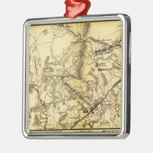 Tweede slag bij Bull Run 7 Metalen Ornament (Links)