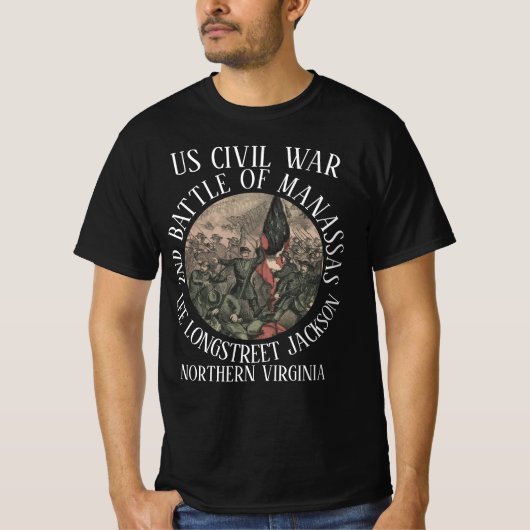 TWEEDE SLAG BIJ MANASSAS - AMERIKAANSE BURGEROORLO T-SHIRT (Voorkant)