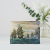 Tweede slag op de Virginia Capes Briefkaart (Staand voorkant)