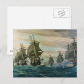 Tweede slag op de Virginia Capes Briefkaart (Voorkant / Achterkant)