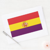 Tweede Spaanse Republiek Vlag Rechthoekige Sticker (Envelop)