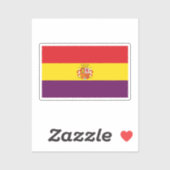 Tweede Spaanse Republiek Vlag Sticker (Vel)