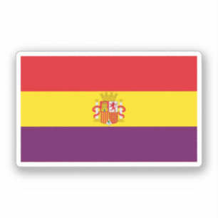 Tweede Spaanse Republiek Vlag Sticker