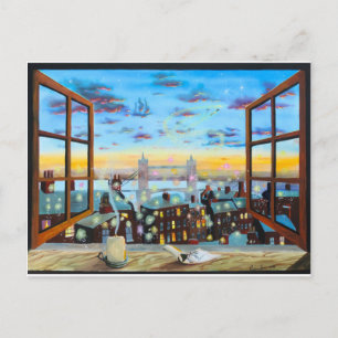 "Tweede ster rechts" Peter Pan inspireerde kunst Briefkaart