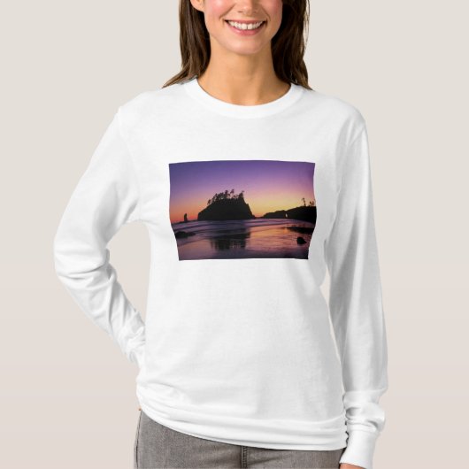 Tweede strand bij schemering, Olympic NP, WA, USA T-shirt (Voorkant)