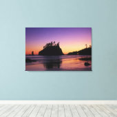 Tweede strand bij Twilight, Olympic NP, WA, Vereni Canvas Afdruk (Insitu (Houten vloer))