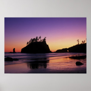 Tweede strand bij Twilight, Olympic NP, WA, Vereni Poster
