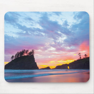Tweede strand bij zonsondergang, Washington Muismat