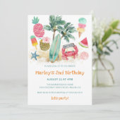 Tweede strand van de Tropische Zomer Kaart (Staand voorkant)