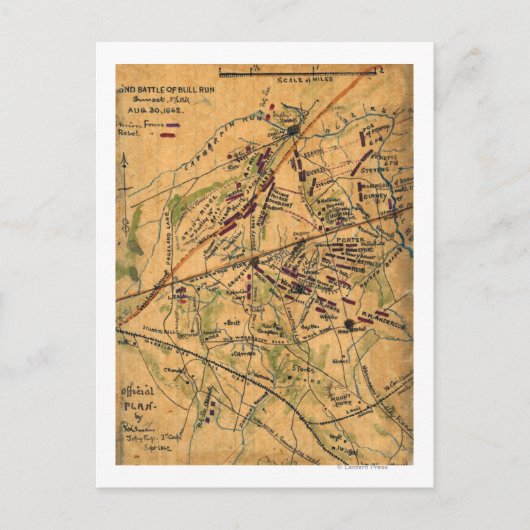 Tweede strijd tegen Bull Run Briefkaart (Voorkant)