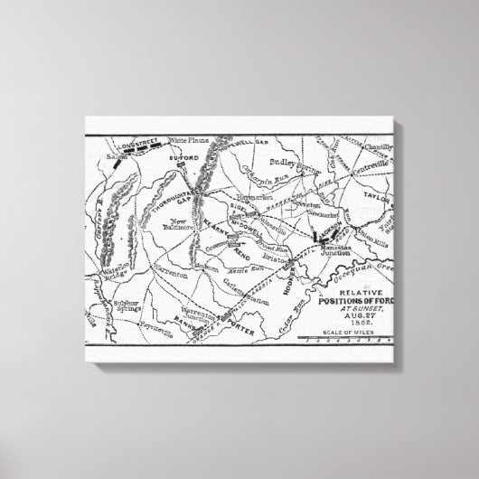 Tweede strijd tegen Bull Run Canvas Afdruk (Voorkant)
