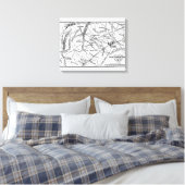 Tweede strijd tegen Bull Run Canvas Afdruk (Insitu (Slaapkamer))