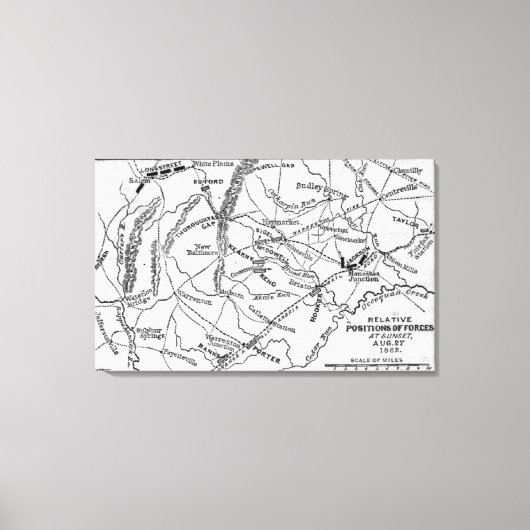 Tweede strijd tegen Bull Run Canvas Afdruk (Voorkant)