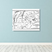 Tweede strijd tegen Bull Run Canvas Afdruk (Insitu (Houten vloer))