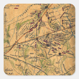 Tweede strijd tegen Bull Run Vierkante Sticker