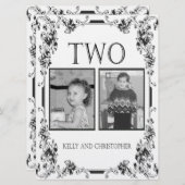 Tweede tafelnummer met antieke witte en zwarte fot (Voorkant / Achterkant)