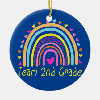 Tweede Team 2e klas leraar Regenboog Keramisch Ornament