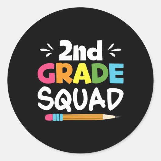 Tweede team lerarenopleiding tweede klas ronde sticker (Voorkant)