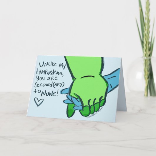 Tweede tot geen Tweede Lymphedema-kaart Kaart (Voorkant)