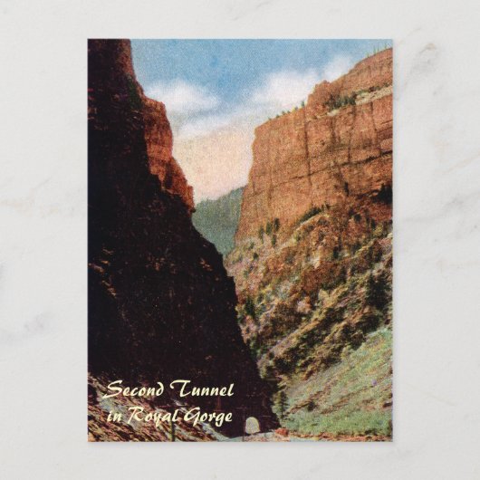 Tweede tunnel in het Royal Gorge Briefkaart (Voorkant)