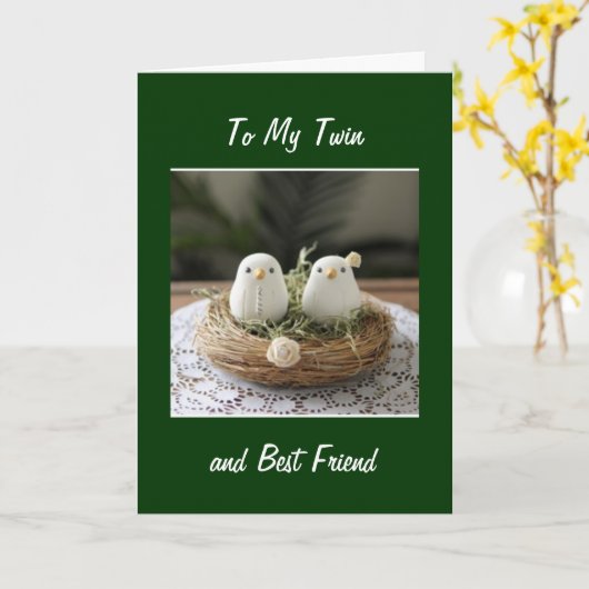 TWEEDE TWEEDE TWEEDE TWINTIG VOGELS IN EEN NEST KAART (Gele Bloem)