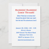 tweede uitnodiging van de Verjaardagsjongen, brand (Achterkant)