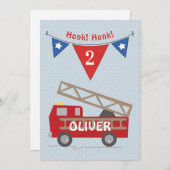 tweede uitnodiging van de Verjaardagsjongen, brand (Voorkant / Achterkant)