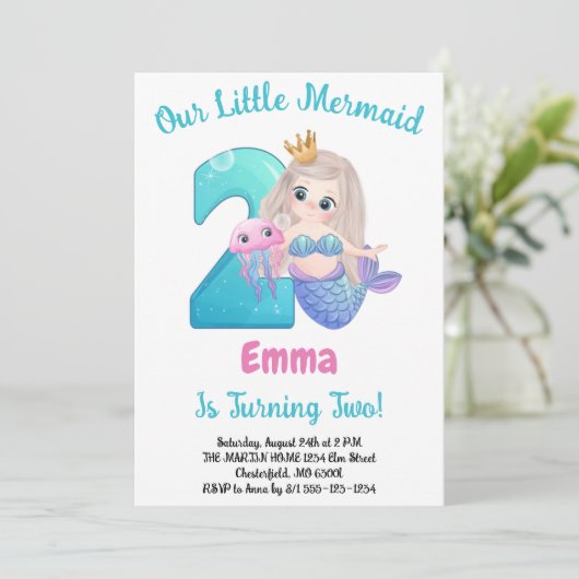 Tweede uitnodiging van de Zeemeermin (Staand voorkant)
