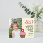 Tweede uitnodiging voor de partij van Birthday in  (Staand voorkant)