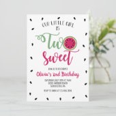 Tweede uitnodiging voor twee zoete watermeloenen (Staand voorkant)