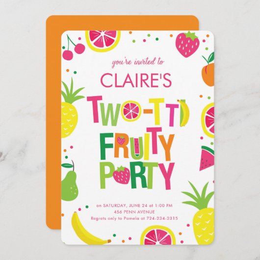 Tweede uitnodiging voor tweeti-feesten (Voorkant / Achterkant)