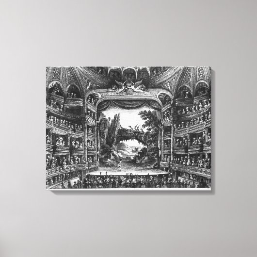 Tweede uitzicht van het Theater de la Republique Canvas Afdruk (Voorkant)