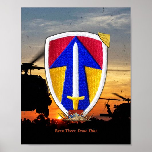 Tweede veldmacht Vietnam Nam War Patch Poster (Voorkant)