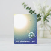 Tweede verjaardag baan rond de zon briefkaart (Staand voorkant)