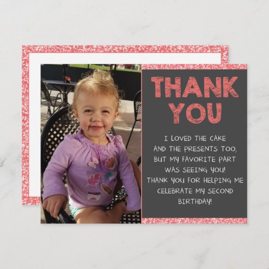 Tweede verjaardag Bedankt voor je creditcard (Voorkant / Achterkant)