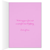 Tweede verjaardag bloem aangepast geel roze geel (Binnen (Rechts))