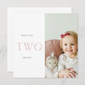 tweede verjaardag dank je kaart (Voorkant / Achterkant)